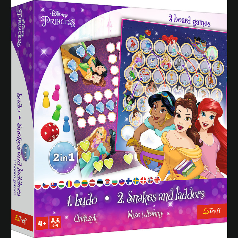 Spelet 2w1 Kinesisk stigspel Ormar och stegar - Disney Princess Trefl 02418