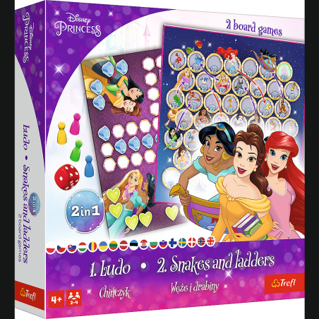 Spelet 2w1 Kinesisk stigspel Ormar och stegar - Disney Princess Trefl 02418