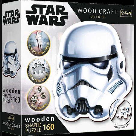Pussel i trä Star Wars 160 bitar. Stormtrooper-hjälm Trefl 20188. | HandlaSmidigt.se