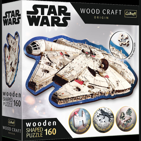 Pussel i trä Star Wars 160 bitar Millennium Falcon Trefl 20189 | HandlaSmidigt.se