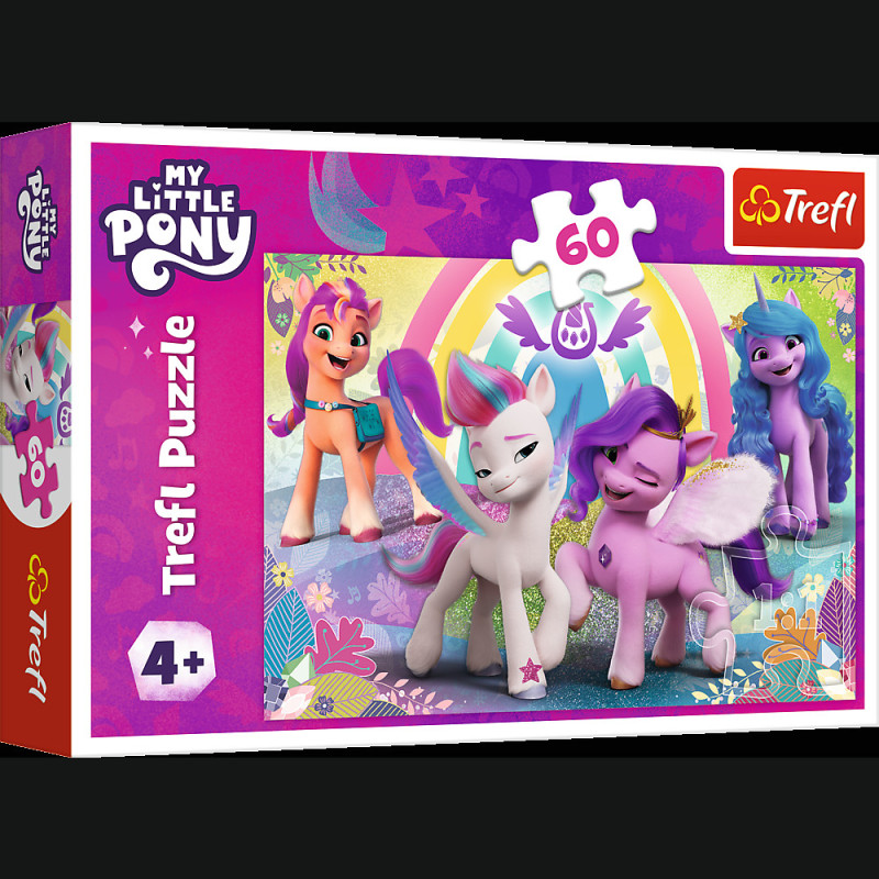 Pussel My Little Pony 60 bitar. I världen av vänskap Trefl 17390.
