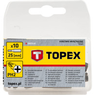 Końcówki wkrętakowe PH2 x 25 mm, 10 szt.