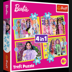 Pussel - 4-i-1 - Barbie Mattel, Barbie 34626 | HandlaSmidigt.se