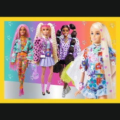 Pussel - 4-i-1 - Barbie Mattel, Barbie 34626