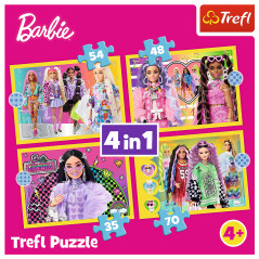 Pussel - 4-i-1 - Barbie Mattel, Barbie 34626 | HandlaSmidigt.se
