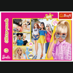 Pussel - 100 Glitter - Barbie med paljetter Trefl 14830 | HandlaSmidigt.se