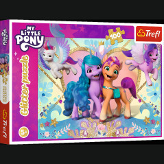 Pussel Glitter 100 bitar. My Little Pony Glittrande ponnyer Trefl 14831 | HandlaSmidigt.se