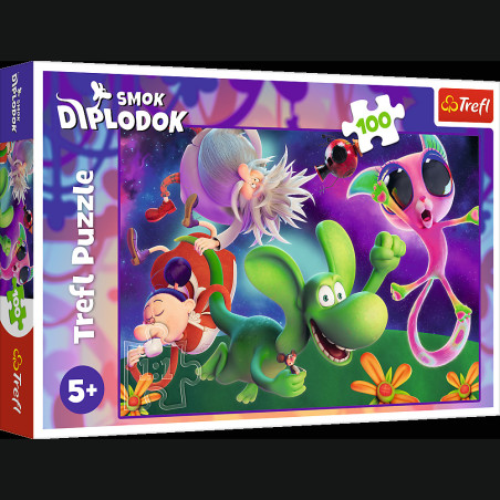 Pussel - 100 - Diplodocus och vänner - Human Film Diplodocus 16486 | HandlaSmidigt.se