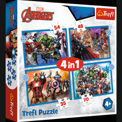 Pussel - 4i1 - Modiga Avengers Klöver 34386 | HandlaSmidigt.se