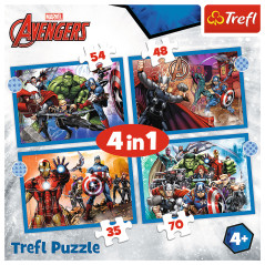 Pussel - 4i1 - Modiga Avengers Klöver 34386 | HandlaSmidigt.se