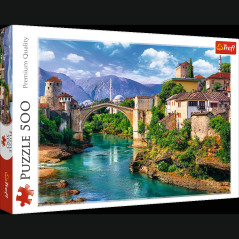Pussel 500 delar. Gamla bron i Mostar, Bosnien och Hercegovina. Märke: Trefl 37333. 

Let me know if you need help with…