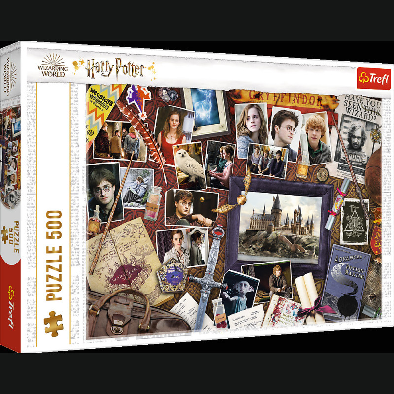 Pussel Harry Potter 500 bitar. Minnessaker från Hogwarts. Ravensburger 37400.