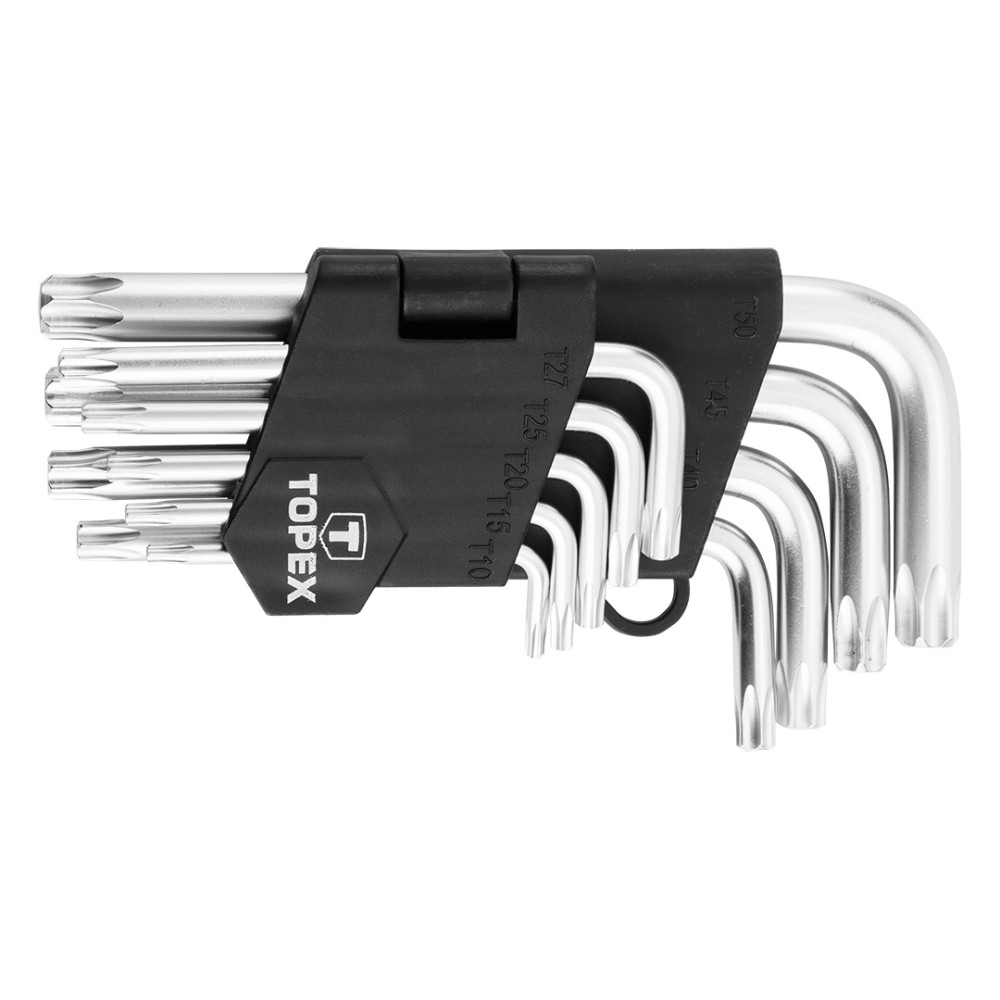 Torx-nycklar T10-T50, set med 9 stycken. Torx-nycklar T10-T50, set med 9 stycken.