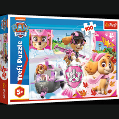 Pussel - 100 - Skye i aktion - Viacom Paw Patrol Trefl 16368 | HandlaSmidigt.se