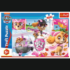 Pussel - 100 - Skye i aktion - Viacom Paw Patrol Trefl 16368 | HandlaSmidigt.se