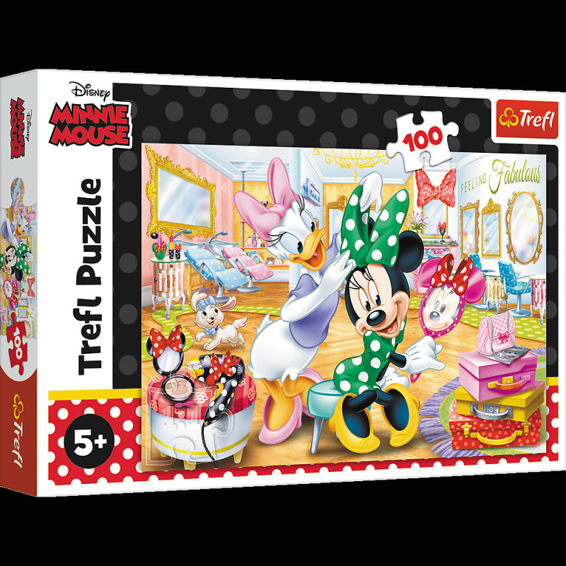 Pussel - 100 - Minnie på skönhetssalongen - Disney Minnie 16387