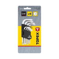 Torx-nycklar T10-T50, set med 9 stycken.