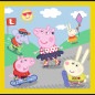 Pussel - 3-i-1 - Glada dagen med Peppy - Peppa Gris Trefl 34849