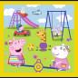Pussel - 3-i-1 - Glada dagen med Peppy - Peppa Gris Trefl 34849
