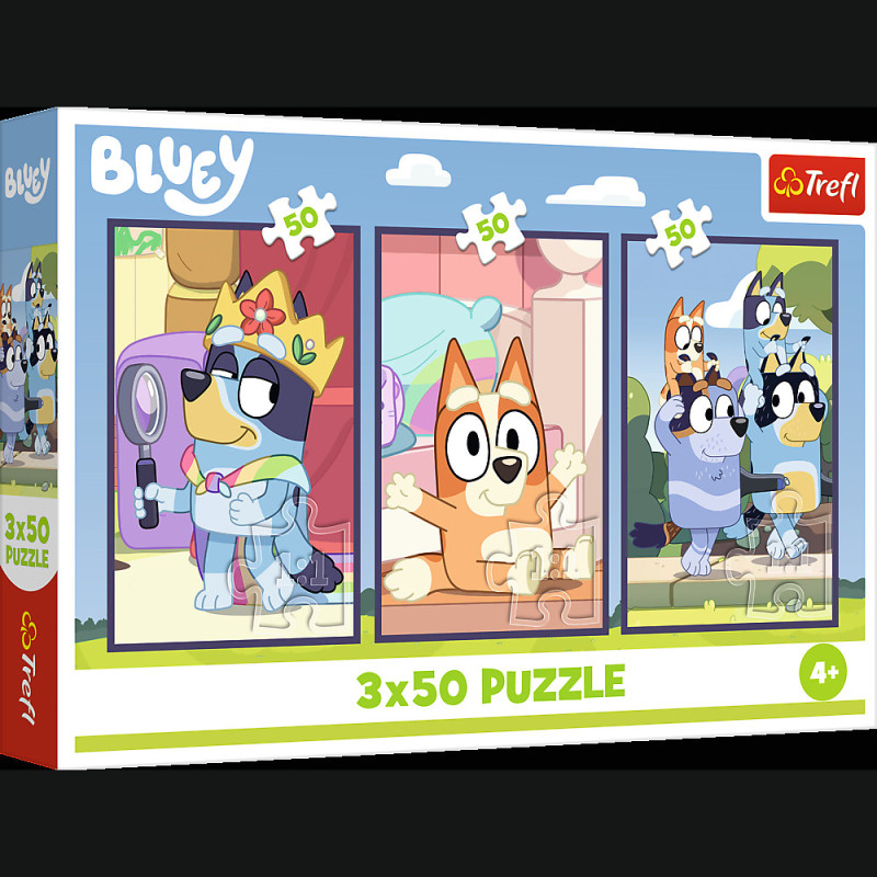 Pussel - 3x50 - Familjen Bluey Trefl 34890