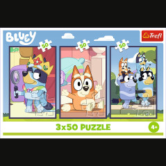 Pussel - 3x50 - Familjen Bluey Trefl 34890 | HandlaSmidigt.se
