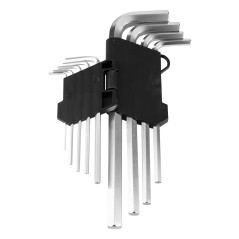 Sexkantiga nycklar 1,5-10 mm, set med 9 stycken.