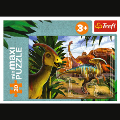 Pussel - miniMaxi - Upptäck dinosauriernas värld - Trefl 56036 | HandlaSmidigt.se