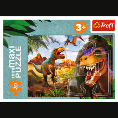 Pussel - miniMaxi - Upptäck dinosauriernas värld - Trefl 56036 | HandlaSmidigt.se