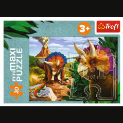 Pussel - miniMaxi - Upptäck dinosauriernas värld - Trefl 56036 | HandlaSmidigt.se