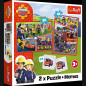 Pussel - 2v1 + anteckningar - Laget Firefighter Sama Trefl 93334
