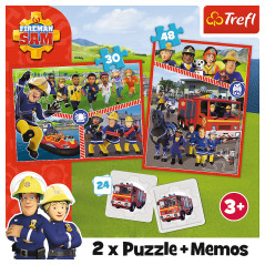 Pussel - 2v1 + anteckningar - Laget Firefighter Sama Trefl 93334 | HandlaSmidigt.se