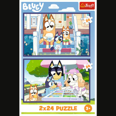 Pussel - 2x24 - Roliga Bluey - BBC Bluey Trefl 34446 | HandlaSmidigt.se