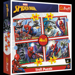 Pussel - 4-i-1 - Hjältemodig Spider-Man Trefl 34384