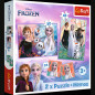 Pussel - 2 i 1 + minnesspel - Prinsessor i sitt rike - Disney Frost 2 trefl 93335