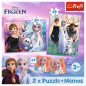 Pussel - 2 i 1 + minnesspel - Prinsessor i sitt rike - Disney Frost 2 trefl 93335