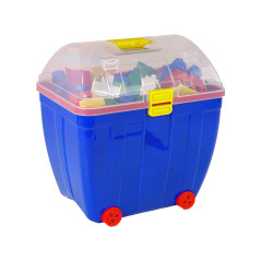 Resväska Stor med Färgglada Byggklossar K2 280 Delar Blå