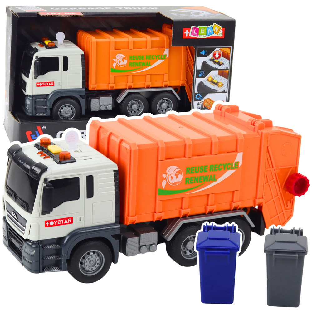 Sophämtare Papperskorgar Skräp Ljus Ljud Orange 114