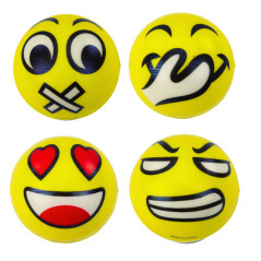 Boll för att studsa, krama, skumgummi boll emotikon 6cm