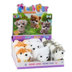 Mjuk Hund Med Viftande Svans Nyckelring Hängsmycke