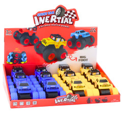 Terrängklättringsfordon med gult och blått drivsystem