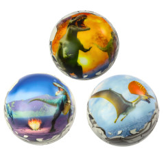 Boll för att studsa och krama, skumgummi, dinosaurieboll, 7 cm.