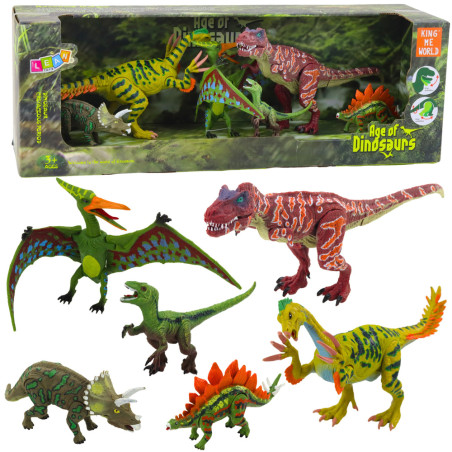 Set med Rörliga Dinosauriefigurer Ben och Käftar 6 st.