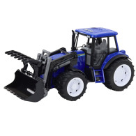 Traktor för bondgård med rörlig skopa, ljus och ljud, blå 110