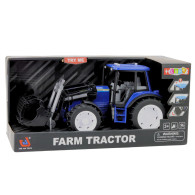 Traktor för bondgård med rörlig skopa, ljus och ljud, blå 110
