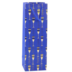 Presentpåse för flaska med motiv av glas 36 x 12 x 10 cm