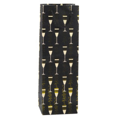 Presentpåse för flaska med motiv av glas 36 x 12 x 10 cm