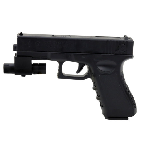 Vattenpistol med skumprojektiler och svart laser