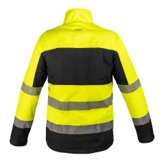 Arbetsvarseljacka Softshell, gul, storlek XXL