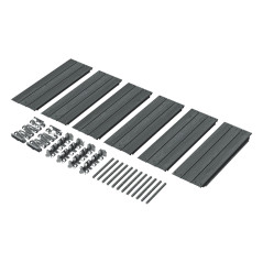 Rabatt för grönsaksodling, upphöjd trädgårdsbädd, trädgårdsbox IBWR antracit