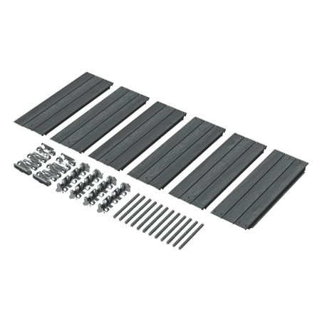 Rabatt för grönsaksodling, upphöjd trädgårdsbädd, trädgårdsbox IBWR antracit